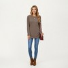 Anna-Kaci Women's Long Sleeve Crew Neck Top with Relaxed Fit and Soft Knit Fabric - 3 of 4