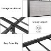 COZONY Queen/King Bed Frame with Rustic Wood Headboard & Footboard, Metal Platform, No Box Spring - 4 of 4