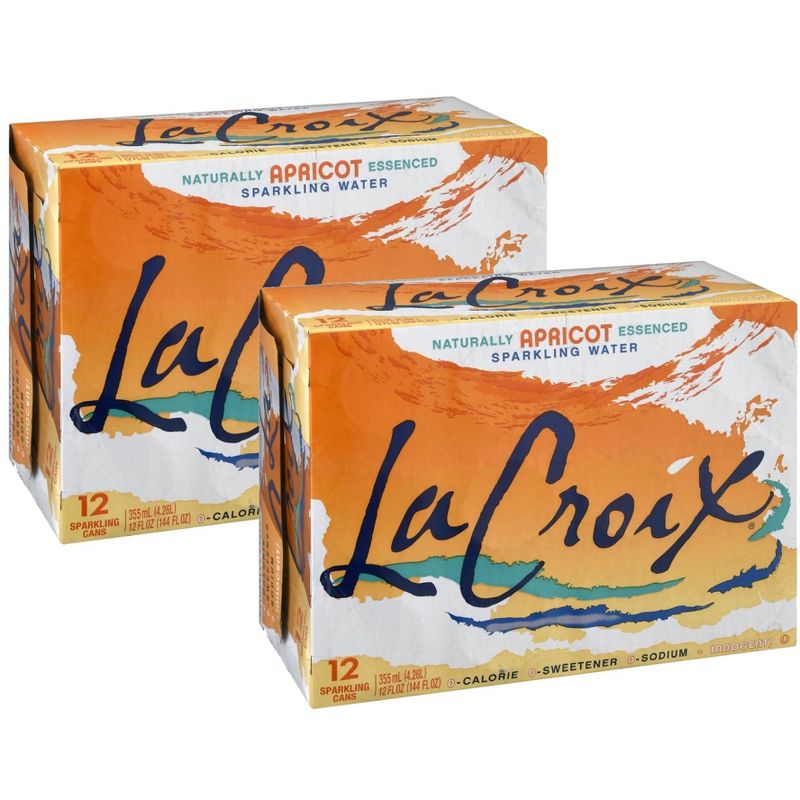 La Croix Apricot Sparkling Water - Case of 2/12 pack, 12 oz, 1 of 8
