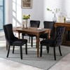 NicBex Modern Velvet Tufted Dining Chairs Set of 2 with Backstitching Nailhead Trim,Wing-Back Upholstered Kitchen Chairs,Living Room Chairs - 2 of 4