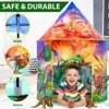 Etokfoks Dinosaur Tent for Kids Indoor Outdoor Playhouse 38.58 x 38.58 x 50.39 Inch Pretend Play Hideaway 1 Piece - 3 of 4