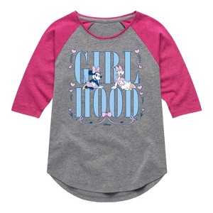 Girls' - Disney - Girlhood Shirt Tail Raglan Graphic T-shirt - 1 of 3