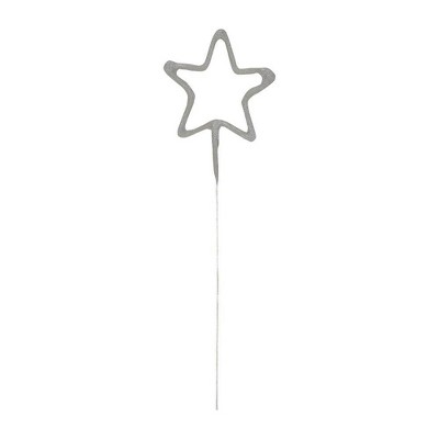 7&#34; Star Shaped Sparkler Cake Candle