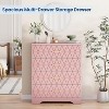 4 Drawer Wooden Dressers for Bedroom, Wood Chest of Drawers with Gold Handles for Closet, Modern Tall Dressers, Nightstand,Storage Organizer Cabinet - 4 of 4