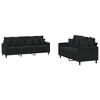 Sofa Set Black Velvet (100% polyester), metal, textilene, plywood - 2 of 4