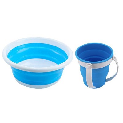 YBM HOME Collapsible Plastic Wash Set, Multi-Purpose Plastic Saving ...