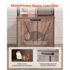 VEVOR Cat Litter Box Enclosure Furniture,23.6 in Hidden Litter Box Cabinet with Storage Shelves,Modern Style,Waterproof Cat Washroom Side Table,Brown - 4 of 4