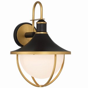 Crystorama Lighting Atlas 1 - Light Sconce in  Matte Black/Textured Gold - 1 of 4