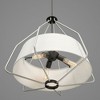Progress Lighting Hangar 3-Light Pendant, Steel, Brushed Nickel, Off-White Linen Shade - 3 of 4