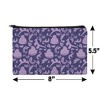 Peeps Purple Peeps In Garden Pattern Makeup Cosmetic Bag Organizer Pouch - 4 of 4