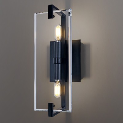 CityFurn 2-Light Modern Crystal Glass Wall Sconces