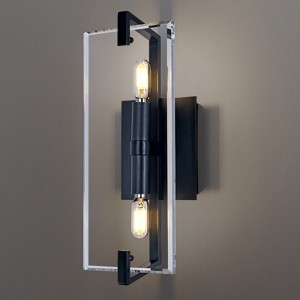CityFurn 2-Light Modern Crystal Glass Wall Sconces - 1 of 4