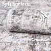 Washable Area Rug Distressed Oriental Print Non-Slip Carpet for Living Room Bedroom Dining Room Ultra Durable and Non-Shedding Floor Mat - 2 of 4