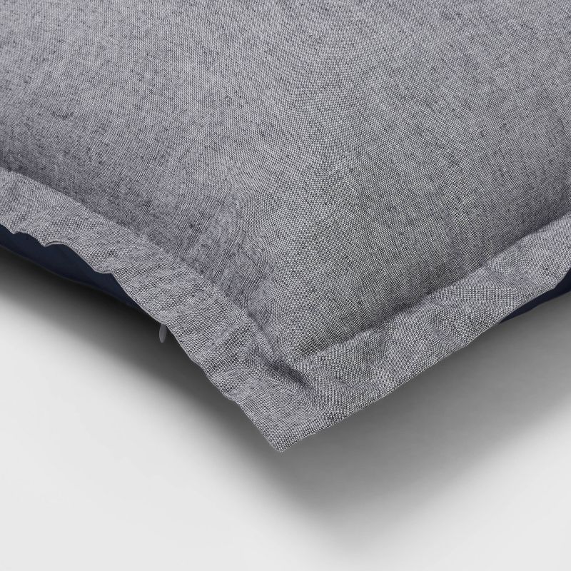 Euro Cotton Linen Blend Chambray Decorative Throw Pillow - Threshold™, 4 of 9