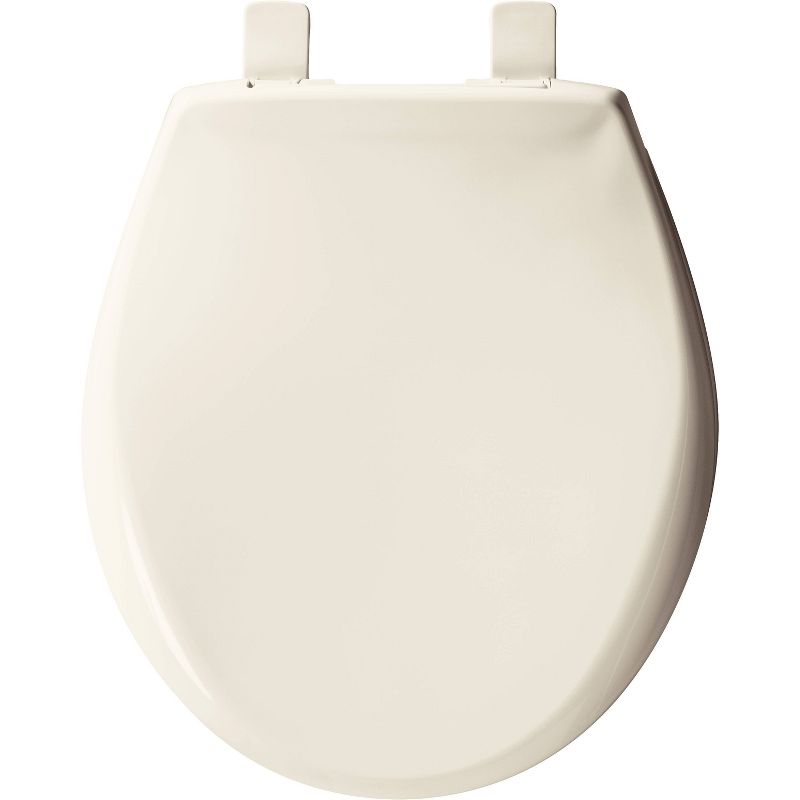 Affinity Soft Close Round Plastic Toilet Seat with Easy Cleaning and Never Loosens Beige - Mayfair by Bemis, 3 of 10