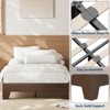 Wood Platform Bed Frame - No Box Spring Needed, 10.24" Storage Clearance, Wooden Slats, Pine/Sandalwood/Walnut Finish, Easy Assembly - 4 of 4