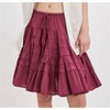 Clotth Women's Layered Ruffle Skirt - Tiered Knee Length Skirt, Pleated Drawstring Waist Short Skirt, Y2K Going Out Streetwear - 4 of 4