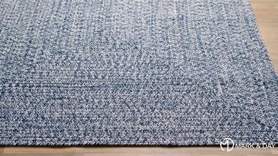 Cuijk Charcoal 3' x 5' Braided Synthetic Stain-Resistant Area Rug