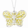 Black Bow Jewelry Believe You Can Sterling Silver Butterfly Necklace with Cubic Zirconia - 2 of 4