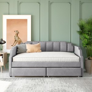 YOOCOZZ  Twin Size Upholstered daybed with 2 Drawers - 1 of 4