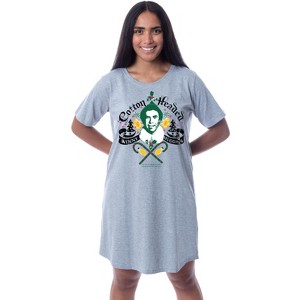 Elf The Movie Womens' Buddy Cotton-Headed Nightgown Sleep Pajama Grey - 1 of 3