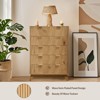 Chest of Dresser, 5 Wave Pattern Chest Of Drawers, Fluted Panel Dresser, Modern Dressers for Storage Drawers Clothes, for Closet Living Room, Bedroom - 3 of 4