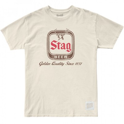 Mens Stag Beer Logo Since 1851 Vintage Style T-Shirt