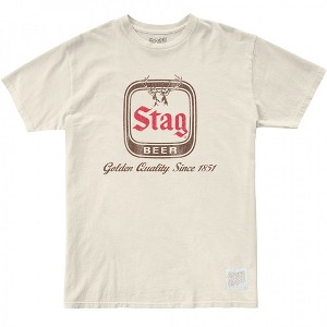 Mens Stag Beer Logo Since 1851 Vintage Style T-Shirt - 1 of 2