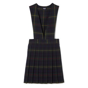 French Toast School Uniform Girls Plaid V-Neck Pleated Jumper - 1 of 3