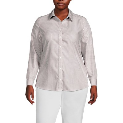 Lands' End Women's No Iron Supima Cotton Long Sleeve Shirt