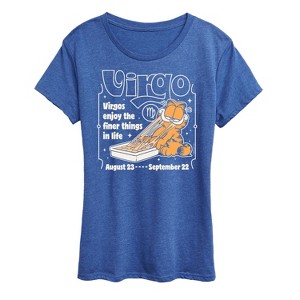 Women's - Garfield - Virgo Enjoy The Finer Things In Life Lasagna Short Sleeve Graphic T-Shirt - 1 of 4