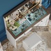 KTMBDW 43.3"Makeup Vanity Table, Makeup Table with Large Mirror and LED Light Strip, Brightness Adjustable, Dressing Table Desk with 3 Drawers - 4 of 4