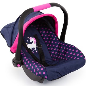 Bayer: Baby Doll Deluxe Car Seat with Canopy- Blue and Pink | Baby Dolls | Pretend | Dress up - 1 of 4