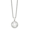 Chisel Stainless Steel Polished with Acrylic Soccer Ball Pendant on a 22" Ball Chain Necklace - 3 of 4