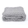 KWPZQEB Chunky Knit Blanket Throw, Soft Plush Blanket 50x60'', Handmade Thick Cable Knit Crochet Blanket, Rope Knot Throw Blanket for Couch - 3 of 4