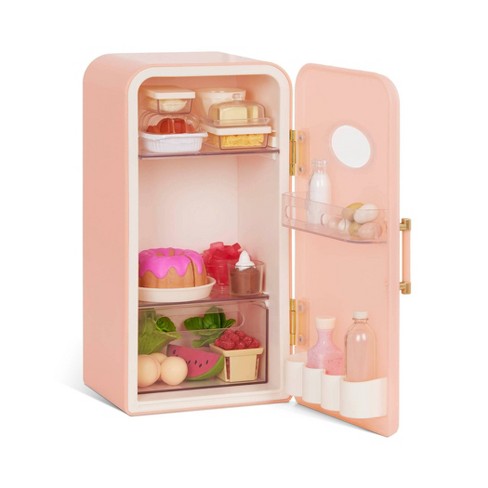 Our Generation Perfectly Fresh Mini Fridge & Play Food Accessory Set For  18 Dolls : Target