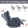 Lyngins Modern Rocker&Swivel Recliner Chair with Adjustable Footrest & Side Pockets,Indoor Accent Chair with High Backrest - 4 of 4