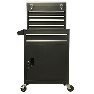 MOEPISY Five-Drawer Rolling Tool Chest With Wheels, Detachable Cabinet Storage Tool Box With Drawers, Metal Tool Cart - 1 of 4