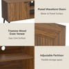 Fluted TV Stand, Mid Century Modern TV Stand for 55/60/65 inch TV, Entertainment Center - 3 of 4