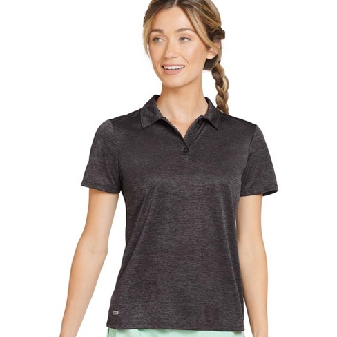 Jockey Women's Performance Polo M Black Space Dye : Target