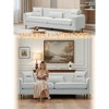ORRD 87.4" 3-Seater Upholstered Sofa with Throw Pillows, Pocket Spring Comfort & Metal Legs for Modern Living Room - 4 of 4