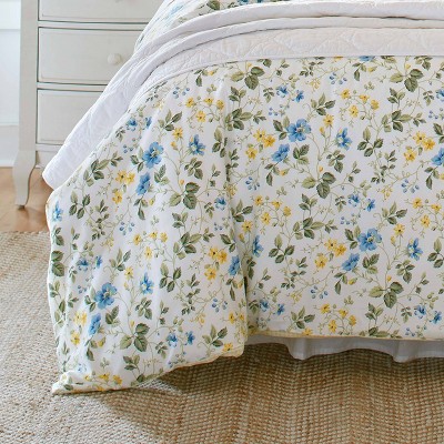 Meadow Floral Twin Cotton Duvet Cover and Sham Set
