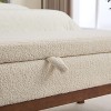 PAGED Storage Ottoman Bench Modern Shoe Bench with Wood Legs, Teddy Fabric End of Bed Table for Living Room, Bedroom, Entryway - 4 of 4