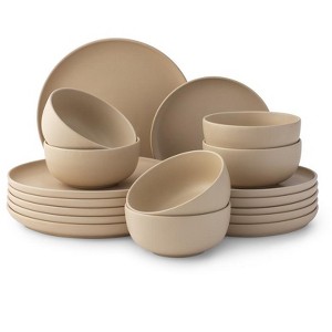 JoyJolt Mesa 18-Piece Stoneware Dinnerware Set - 1 of 4