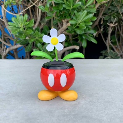 Disney Mickey Mouse Solar Dancing Flower Garden Statue