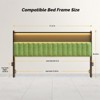 Karl Home Twin Full Queen King Size Headboard, Adjustable Upholstered Headboard with 2 Tier Shelves and Pegboard with Charging Stations and LED Lights - 4 of 4