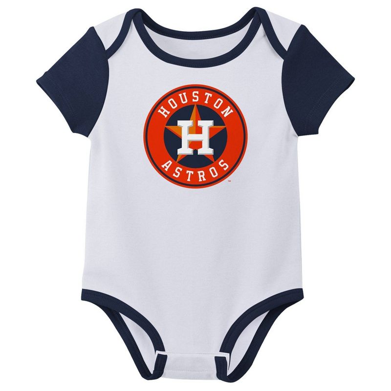 MLB Houston Astros Infant Boys&#39; 3pk Bodysuit, 2 of 5