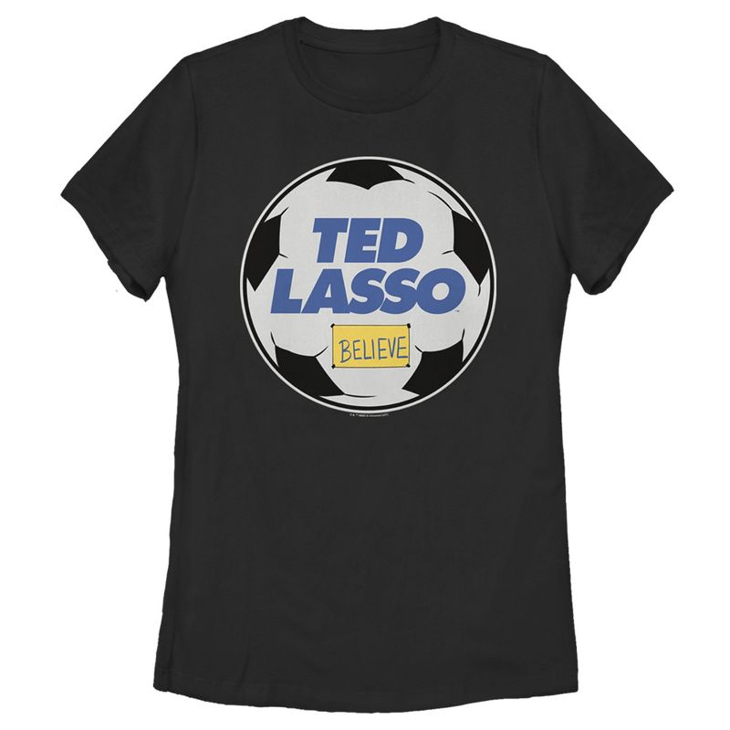 Women's Ted Lasso Soccer Ball T-Shirt, 1 of 5