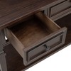ORRD Retro Console Table with 3 Drawers & Open Shelf, Farmhouse Entryway Table for Hallway & Living Room（Grey） - 3 of 4