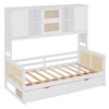 TIRAMISUBEST Twin/Full Size Daybed With 2 Storage Drawers and All-in-One Cabinet, Wooden Daybed Frame Sofa Bed with Storage Shelves and Slats Support - 4 of 4